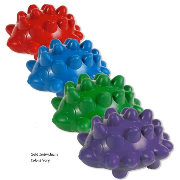 Hedgehog Dog Toys Bounce Fetcher Squeaker Peanut Butter Scented Color Vary 4.5"