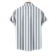 thumbnail image 5 of Mens Manga Corta Botón Abajo Camisas de Impresión Cuello Turndown Botón de Manga Corta Camisa 95% Poliéster 5% Spandex, Blusa Casual, 5 of 5