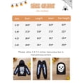 thumbnail image 2 of Usaibhir Toddler Boys Halloween Outfit Clothes Little Kids Skeleton Hoodie Pants Set Black Long Sleeve Clothing Set with Mask 2-6T, 2 of 9