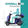 thumbnail image 4 of SKRT Large 4 Wheels Mobility Scooter (XW-E05), Electric Heavy Duty Wheelchair Device, 400 LBS Capacity for Seniors & Adults, Speed Adjust, No Assemble Required, 4 of 7