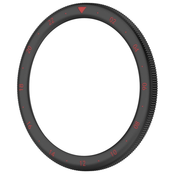 Película Vidrio Tempe Con Anillo Bisel Metálico para Watch S4/S3 (y) Rojo