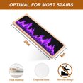 thumbnail image 5 of Purple Flames Stair Treads Non Slip for Steps Neon Style Black Background 15 Pcs Reusable Adhesive Stair Runner Mats for Dogs Elders Carpet Treads Rugs for Staircase 8x30 In, 5 of 9