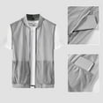 thumbnail image 2 of purcolt Men's Lightweight Breathable Mesh Vest Casual Full Zip Outdoor Fishing Hiking Vest Jacket with Zipper Pockets for Golf Cycling Travel Photo Work, 2 of 9