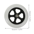 thumbnail image 2 of RUNROTOO 2 Pcs Roue pour Pièces de Fauteuil Roulant PVC Résistant à l'Usure Multi, 2 of 8