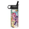 thumbnail image 2 of My Little Pony Insulated Water Bottle with Straw Lid, 18 oz Double Wall Vacuum Stainless Steel Kids Cup, Leak Proof Sports Thermos for Travel Fitness Hiking Outdoors, 2 of 8