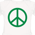 thumbnail image 4 of Inktastic Green Symbol Peace Sign Boys or Girls Long Sleeve Baby Bodysuit, 4 of 5