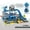 Police model-42pieces, variant on Parking Garage Toy Playset, Race Car Ramp Track with 3 Alloy Car for Toddler, Gifts for Age 3-7 Kids-Yellow