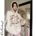 thumbnail image 4 of 2024 New Winter Sweatshirt hello kitty Loose Slimming Look Versatile Cute hello kitty Velvet Thickeneded Style, 4 of 5