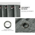 thumbnail image 3 of Chezmoi Collection Parker Premium Textured Velvet Grommet Curtain Set, 2 Panels with 2 Tiebacks, Elegant Bedroom Living Room Darkening Window Treatment, 50" W x 108" L, Silver Gray, 3 of 9