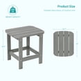 thumbnail image 6 of Sonerlic 1 Peak Outdoor Patio HIPS Adirondack Side Table Rectangular for Indoor and Outdoor,Light Gray, 6 of 7