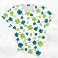 thumbnail image 4 of KIHOUT Nouveaux Arrivlas T-Shirts pour Femmes Fête de la Saint-Patrick, Mode Grande Taille Col Rond Manches Courtes T-Shirt Imprimé Vert, Taille P-5TG, 4 of 5
