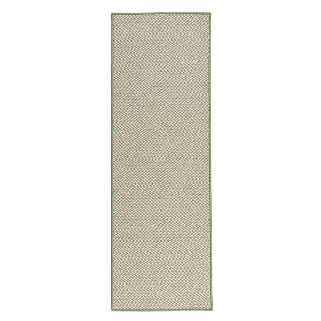 Colonial Mills Rug HB68R030X168S 2 ft. 6 in. x 14 ft. Herringbone Mudroom Braided Runner Moss Green