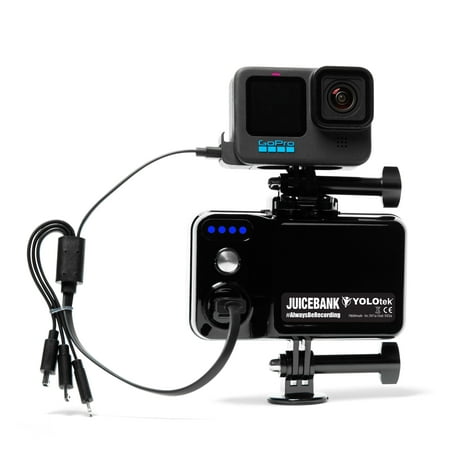 Image of YOLOtek JUICEBANK - External GoPro Battery & Mount for Chesty & Other Camera Mounts - Power Bank 7800mAh upto 8.5hrs - Compatible With All Model of GoPro and Other Action Camera