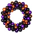thumbnail image 3 of Northlight Jack-O-Lanterns Shatterproof Ball Ornament Halloween Wreath - 24" - Unlit, 3 of 10
