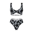 thumbnail image 4 of Rocae Flower for Bikini Set for Women Two Piece Sexy High Swimsuits Split Crossover Bikini X-Large, 4 of 9