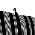thumbnail image 6 of Jordan Manufacturing 74" x 22" Reeder Black Stripe Rectangular Outdoor Chaise Lounge Cushion with Ties and Hanger Loop, 6 of 13