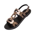 thumbnail image 2 of Women's Spring Summer Trendy Low Heel Sandals-Elegant Wrapped Open Toe Vintage Casual Shoes Bronze 38, 2 of 9