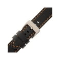 thumbnail image 2 of Gilden Gents Thick and Heavy Sport Calfskin 20-26mm Leather Watch Band TS62 (24mm End Width, Black, Stainless Steel Buckle), 2 of 3