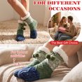 thumbnail image 5 of Loritta Women's Fuzzy Slipper Socks Winter Cozy Warm Thick Socks with Non-Slip Grippers, 2 Pairs, 5 of 6