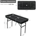thumbnail image 5 of VINGLI 4 Foot Party Ice Cooler Folding Table, Portable Tailgate Camp Fishing Cleaning Table, Plastic with Matching Skirt, Ice Table for Party, BBQ, Camping,Picnic (Black), 5 of 7