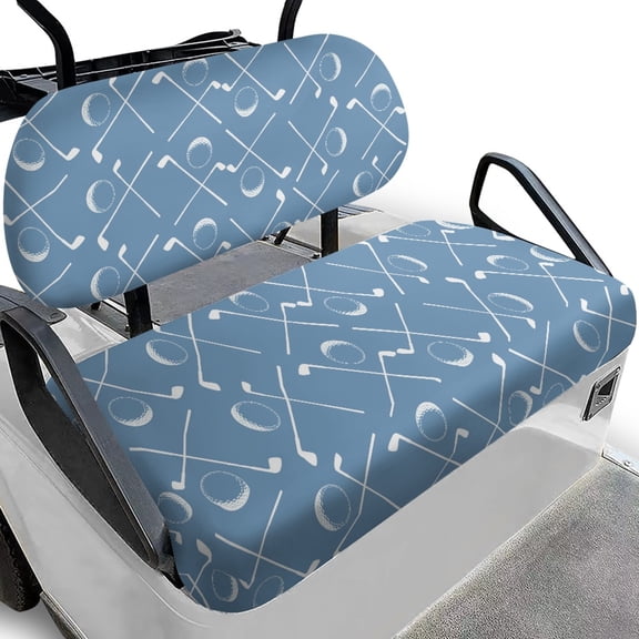 Pzuqiu Golf Cart Seat Covers, Compatible with Golf Car Seat, Golf Cart Seat Cover Set Suitable for EZGO Club Car Breathable