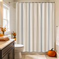 thumbnail image 6 of Brown Gray Striped Shower Curtains for Bathroom, Modern Boho Stripes Minimalist Waterproof Fabric Shower Curtain, Decorative Bathroom Curtain for Bathtub, 36"x72", No Hooks Included, 6 of 9
