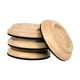 thumbnail image 2 of Juego de 4 ruedas de madera para patas de piano, protección para el suelo de pianos verticales. Color madera, 2 of 9
