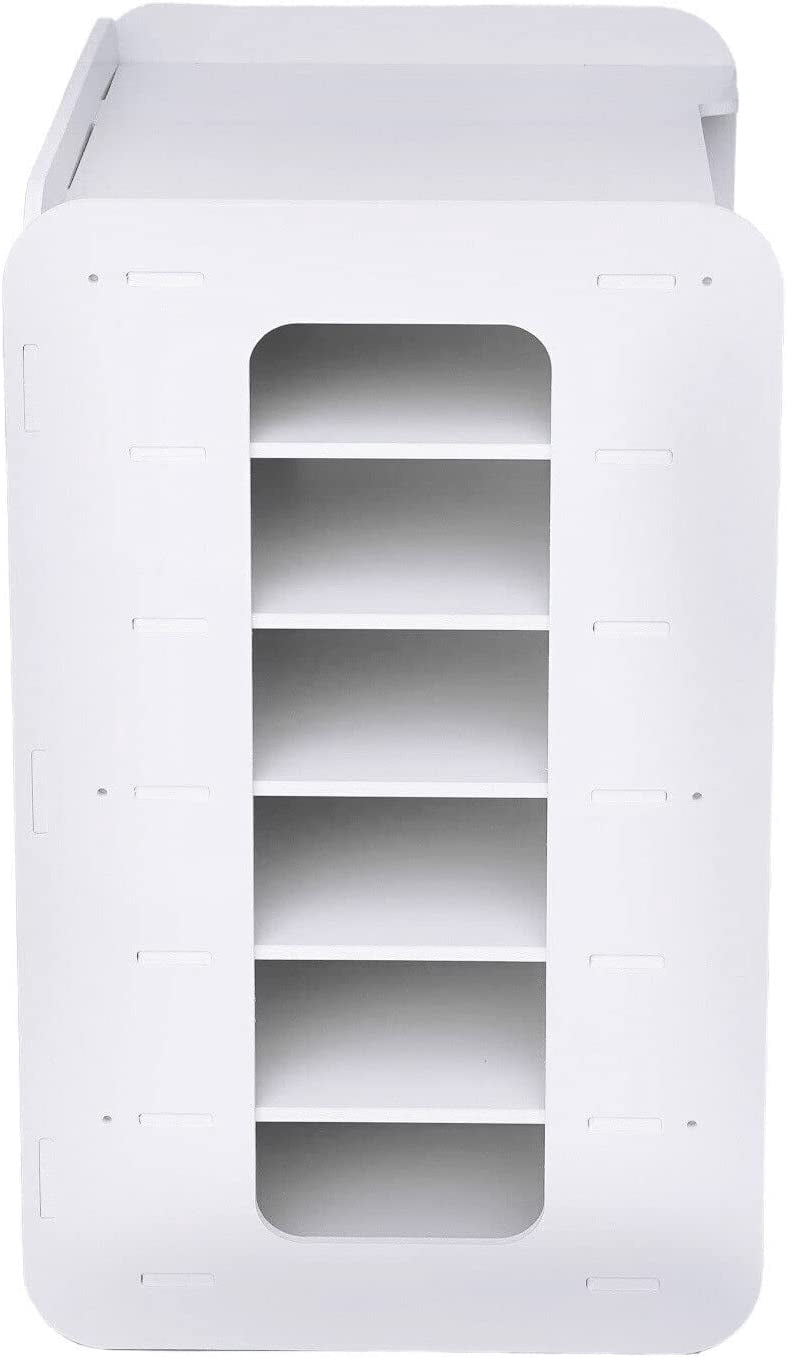 7 Tier Literature Organizer Rack Horizontal Organizer for Home White File Holder Office Desk Mail Letter Tray & Paper Sorter Document Notebooks Storage Rack