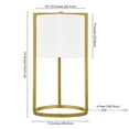 thumbnail image 5 of Evelyn&Zoe Peyton 22" Industrial Metal Table Lamp with White Drum Fabric Shade, 5 of 7