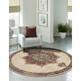 thumbnail image 5 of Unique Loom Utopia Collection Area Rug - Helios (8' Round Cream/Blue), 5 of 7