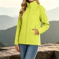 thumbnail image 4 of Mifsaly Womens Softshell Jacket Full Zip Stand Collar Windbreaker Long Sleeve Casual Outdoor Coat with Zipper Pockets Yellow,XXL, 4 of 9