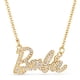 thumbnail image 1 of Collar con el logotipo de Barbie Crystal Script (dorado), cadena de 40 cm, 1 of 5