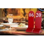 Aspire 10PCS Acrylic Table Numbers, Tent Style Numbers Sign, Double Sided Table Number Card for Restaurant-Black-Number 11to20