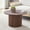 Walnut, variant on 27.5''Round Coffee Table with Storage, Modern Luxury Circle Drum Center Tables with Solid Wood Veneer, Accent Side Coffee Table for Living Room, Bedroom, Apartment-Walnut
