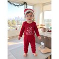 thumbnail image 3 of RUINIXCW Baby Christmas Romper Letter Embroidery Long Sleeve Jumpsuit with Hat, 3 of 8