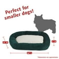 thumbnail image 2 of Majestic Pet Sherpa Villa Velvet Bagel Pet Bed for Dogs, Calming Dog Bed Washable, Small, Marine, 2 of 5