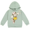 thumbnail image 3 of Disney Minnie Mouse Toddler Girls Fleece Pullover Hoodie and Pants Outfit Set Green / White 2T, 3 of 5