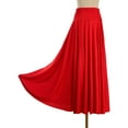 thumbnail image 2 of YUUMIN Women's Ruffle Elastic Waistband Dance Skirts Flamenco Ballroom Dance Stage Performance Red 5XL, 2 of 5