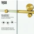 thumbnail image 6 of VIGO Elan E-Class 56 to 60 in. W x 66 in. H Sliding Frameless Tub Door in Matte Gold with 3/8 in. (10mm) Clear Glass, 6 of 13