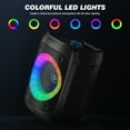 thumbnail image 5 of BONAOK Singing Karaoke Machine with 2 Microphones, Portable Bluetooth Karaoke Speaker for Adults Kids, RGB Lights, PA System for Party, 5 of 7