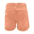 thumbnail image 4 of DuoJiaJ Women's Summer Short Pants With Ripped Design And Pockets For Home Leisure Comfortable Casual Wear Women Casual Pants Orange XS, 4 of 5