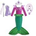 thumbnail image 4 of Disney Girl Little Mermaid Ariel Costume Halloween Kids Dress For Girls Carnival Birthday Party Clothes Cosplay Mermaid Dress, 4 of 5