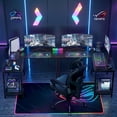 thumbnail image 3 of CONCETTA 49 Inch Modern L Shaped Computer Desk with Lower Storage Shelf & Side Bag, Two-Way Convertible Corner Gaming Table for Home Office, Gray, 3 of 8