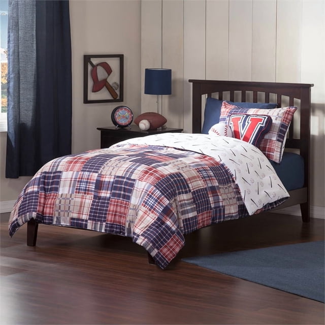 Mission Lit Plateforme en Bois Massif Simple TG, Couleur Espresso