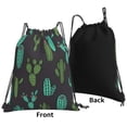 thumbnail image 2 of cactus pattern Drawstring Backpack Sackpack String Bag Cinch Waterproof Bags for Gym Sports Yoga Travel Beach Swimming shopping, 2 of 7