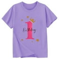 thumbnail image 3 of Tiijoy Big Girls 1St Birthday T Shirt Short Sleeve Crew Neck T-Shirt Tee, Sizes 10-11, 3 of 3