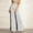 01 Silver, variant on YueHuiYing Women's Solid Color Fashion Elastic Waist Silver Thread Wide-Leg Athletic Casual Loose-Fit Trousers