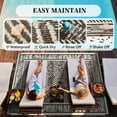 thumbnail image 3 of Outdoor Rug with Led Strip Lights RV Camping Mat and Patio Rug for Deck Balcony Porch Backyard Beach Picnic Outdoor Carpet Striped Pattern Modern Slip Plastic Straw x & Bei, 3 of 6