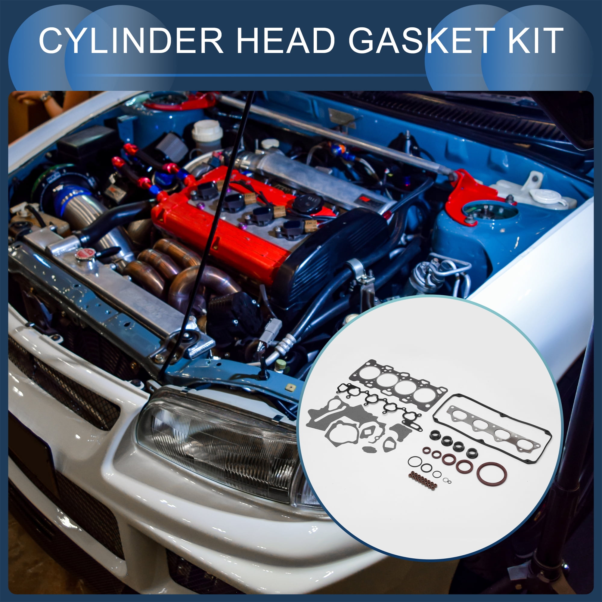 Unique Bargains Cylinder Head Gasket Kit No.MD974764 for Mitsubishi 4G64(V31W) 1 Set