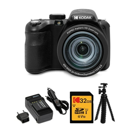 UPC: 0646791399222 | Kodak PIXPRO AZ425 Astro Zoom 20MP Digital Camera with 32GB SD and Tripod Bundle